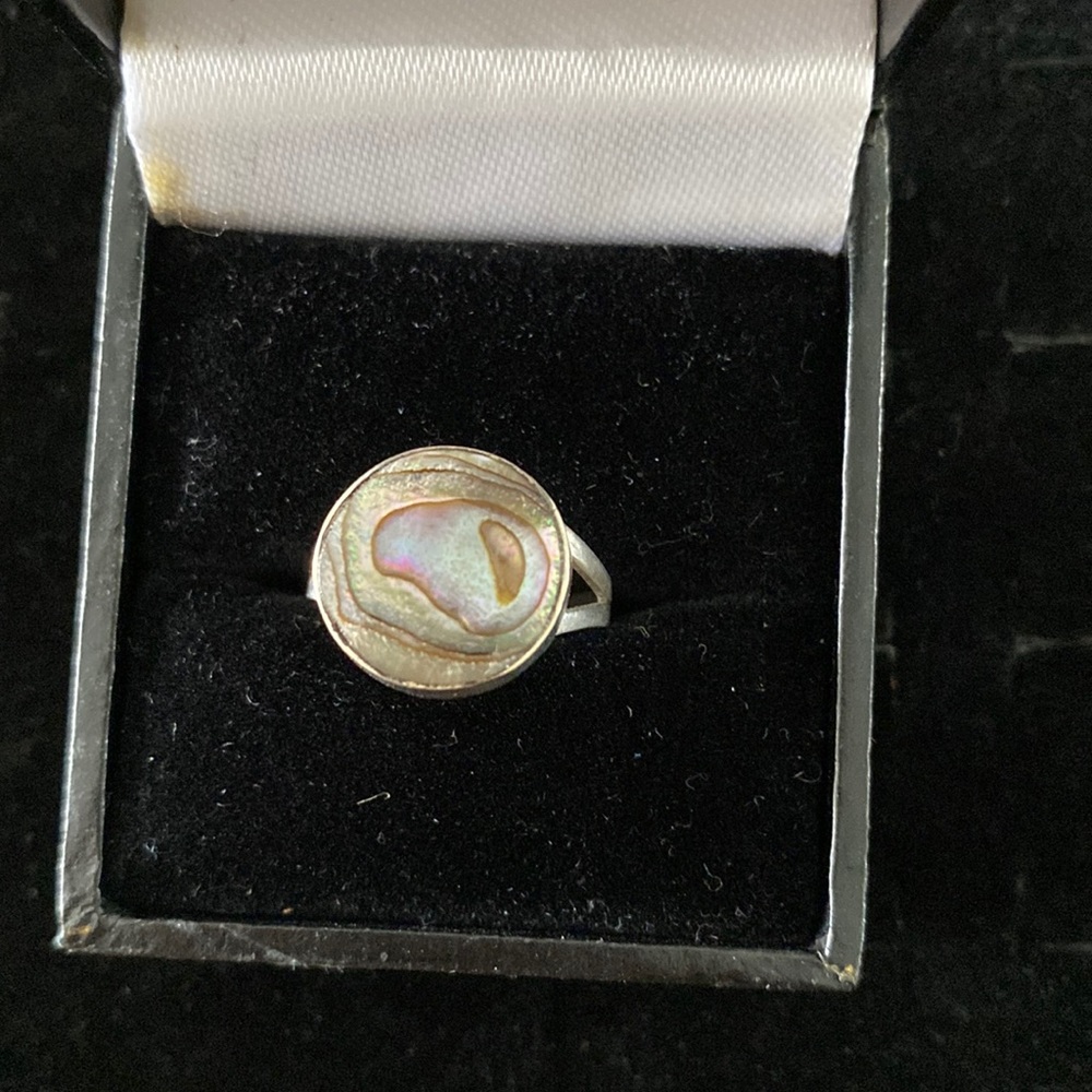 COPY - Vintage Abalone sterling silver ring size 6